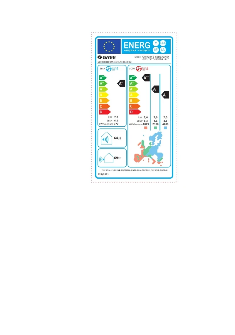 Инверторни климатици Gree GWH24YD  AMBER II NORDIC -30C