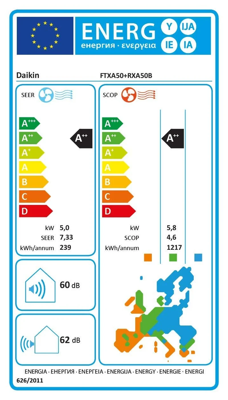 Инверторни климатици Daikin FTXA50CW STYLISH