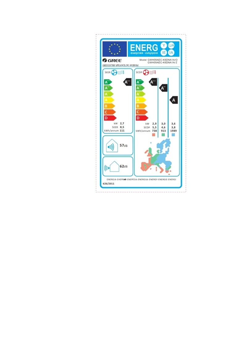 Инверторни климатици GREE GWH09AEC / K6DNA1A  G-TECH II С БЕЗПЛАТЕН ПРОФЕСИОНАЛЕН МОНТАЖ
