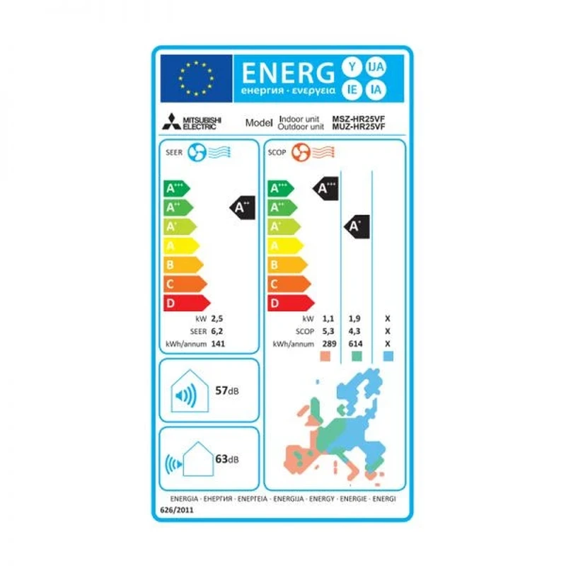 Инверторни климатици MSZ-HR25VF С БЕЗПЛАТЕН ПРОФЕСИОНАЛЕН МОНТАЖ