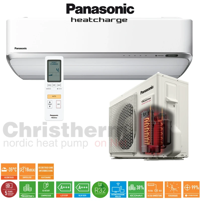 Инверторни климатици Panasonic CS-VZ35SKE/CU-VZ35SKE HEATCHARGE